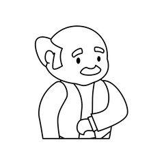 Grandfather adult elder cartoon icon vector illustration graphic design