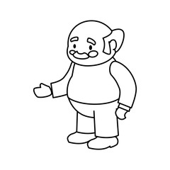 Grandfather adult elder cartoon icon vector illustration graphic design