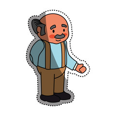 Grandfather adult elder cartoon icon vector illustration graphic design