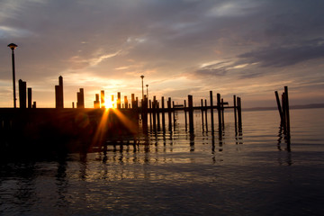 Sunrise over the dock