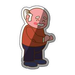 Grandfather adult elder cartoon icon vector illustration graphic design