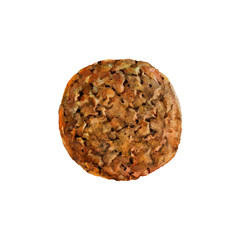 Hand drawn watercolor oatmeal cookie. Isolated organic cake illustration on white background