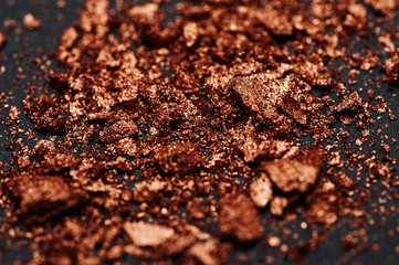 Macro Photo of shiny Brown Powder crumbled Pieces