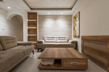 Comfortable living room in luxury apartment