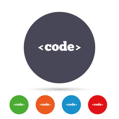 Code sign icon. Programming language symbol.