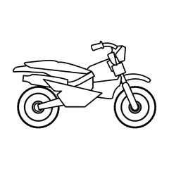 Enduro motorcycle silhouette icon vector illustration graphic design