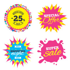 25 percent discount sign icon. Sale symbol.