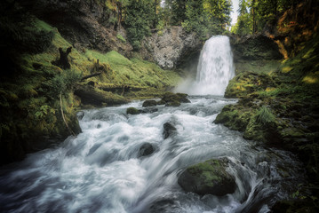 Sahalie Falls Waterfall - Willamette National Forest - Oregon