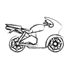 Racing motorcycle silhouette icon vector illustration graphic design