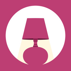 Lamp desktop icon flat design