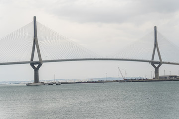 Cadiz new bridge view, called Pepa or the 1812 Constitution, Andalucia, Spain