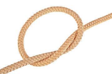 Rope in the form of a loop on a white background