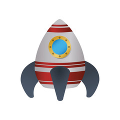 Spaceship rocket symbol icon vector illustration graphic design