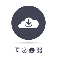 Download from cloud icon. Upload button.