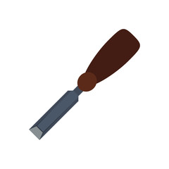 chisel carpentry tool vector icon illustration graphic design