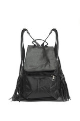 Naklejka premium women's leather backpack isolated