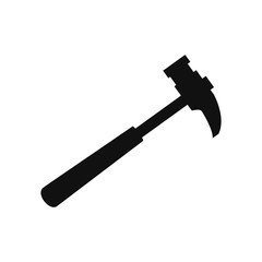 hammer tool silhouette vector icon illustration graphic design