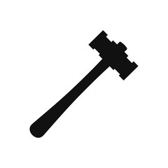 sledgehammer tool silhouette vector icon ilustration isolated