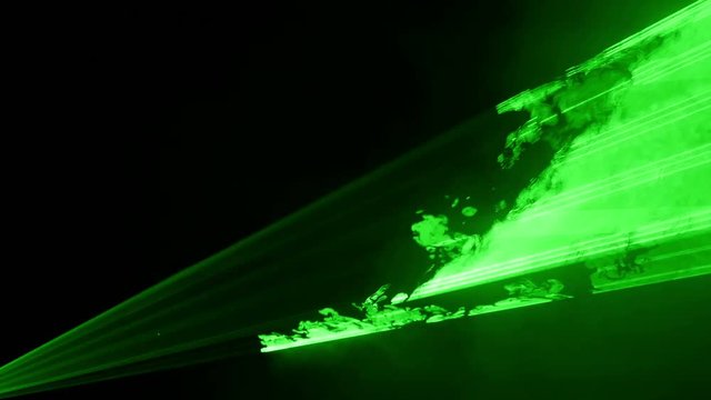  High quality video of green laser show in 4K
