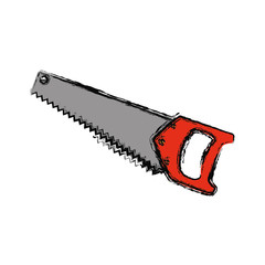 handsaw carpentry tool vector icon illustration graphic design