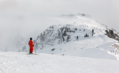 General view of the ski area Penken - Mayrhofen, Austria