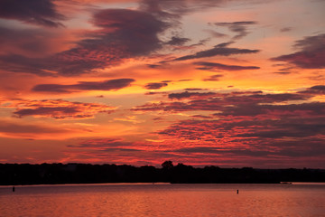 Colorful sunrise on the Chesapeake Bay