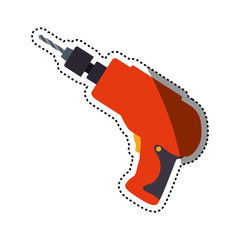 electric drill carpentry tool vector icon illustration graphic design