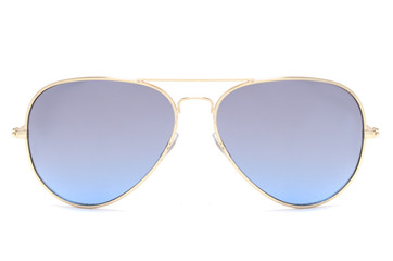 Sunglasses in an iron frame with gradient glass isolated on white