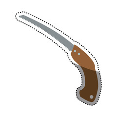 simple saw carpentry tool vector icon illustration graphic design
