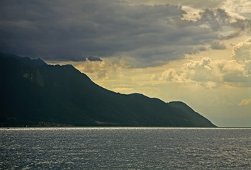 Lake Geneva near Montreux. Switzerland