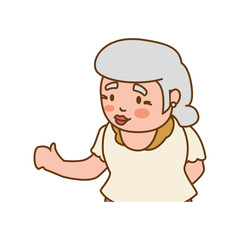 grandmother elder person vector icon illustration graphic design