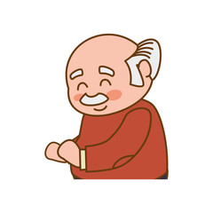 adult male avatar elder vector icon illustration