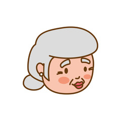 grandmother elder head vector icon illustration graphic design