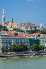 Beautiful Panoramic view of Buda side in Budapest. Hungary.