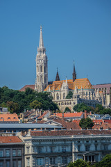 Beautiful Panoramic view of Buda side in Budapest. Hungary.