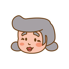 grandmother elder head vector icon illustration graphic design