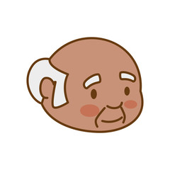 adult male avatar elder head vector icon illustration