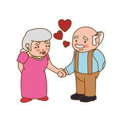 couple elder adults love vector icon illustration graphic design