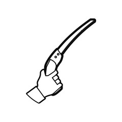 simple saw carpentry tool vector icon illustration graphic design