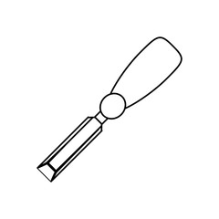 chisel carpentry tool vector icon illustration graphic design