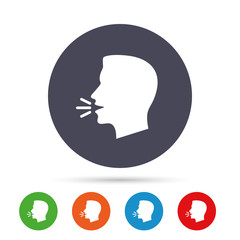 Talk or speak icon. Loud noise symbol.