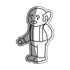 adult male avatar elder vector icon illustration