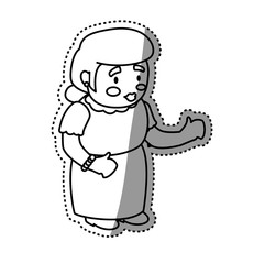 grandmother elder person vector icon illustration graphic design
