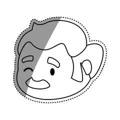 adult male avatar elder head vector icon illustration