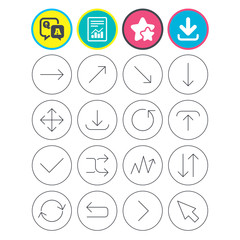 Arrow download, refresh and fullscreen symbols.