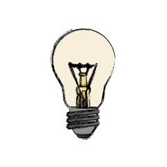 light bulb electric incandescent vector icon illustration