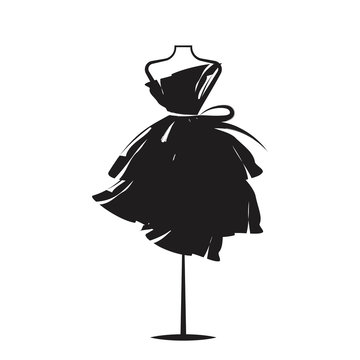dummy dress hand drawing illustration vector