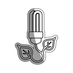 light bulb eco fluorescent vector icon illustration graphic design