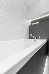 Bathroom with stylish bathtub