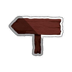 sign wooden wood arrow vector icon illustration
